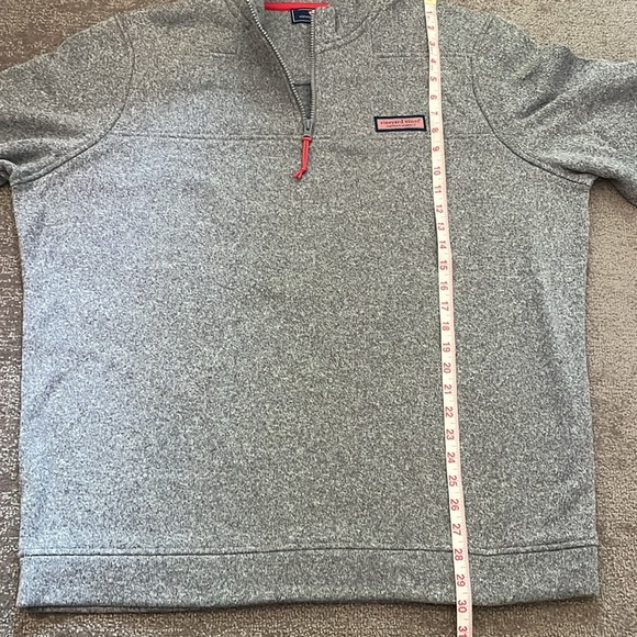 Vineyard Vine Men’s Grey Sweater Quarter Zip Pullover Size XL - Picture 6 of 8